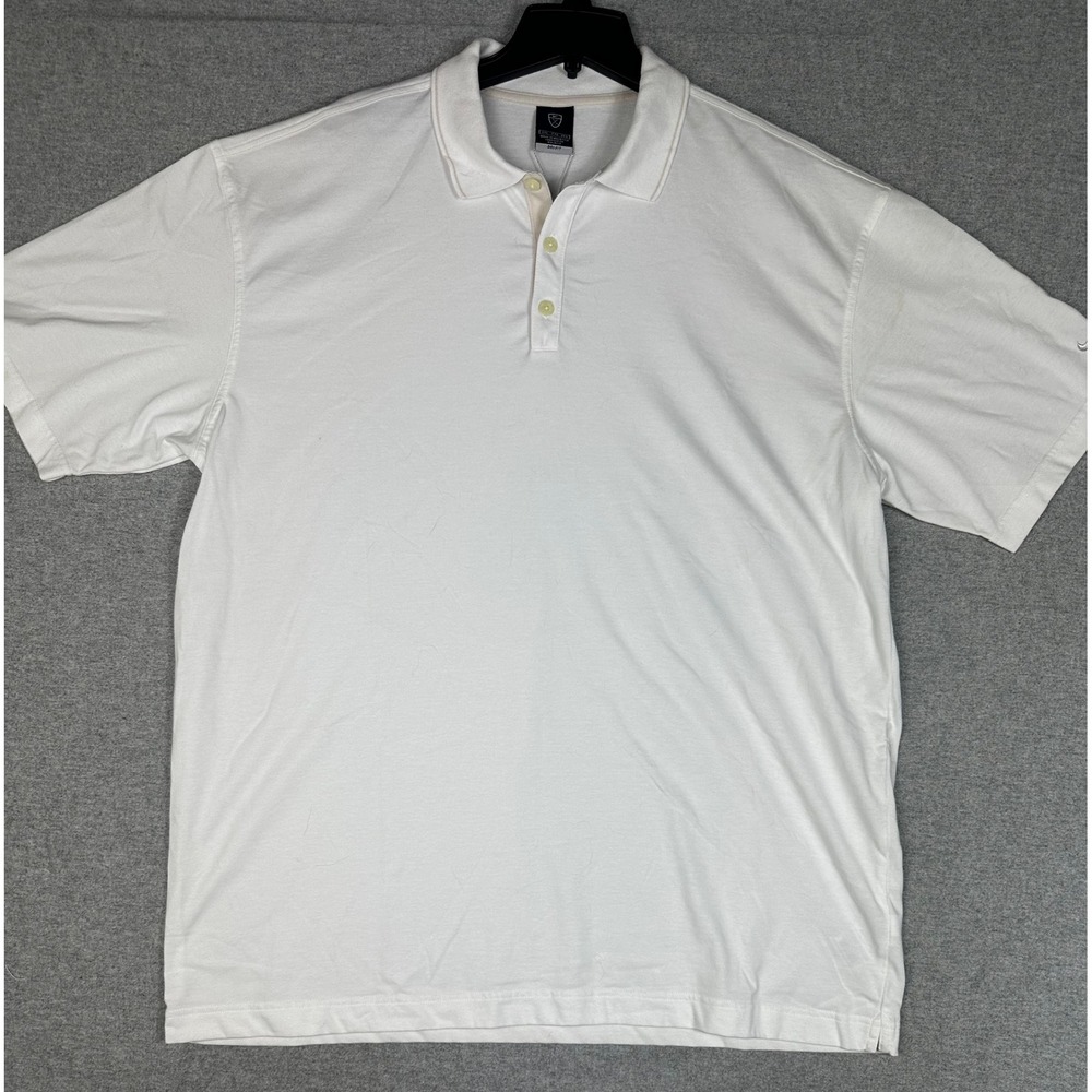 NEW Nike Golf Polo‎ Shirt Mens XXL White Dri-FIT Short Sleeve Cotton Blend